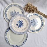 Vintage blue dinner plates