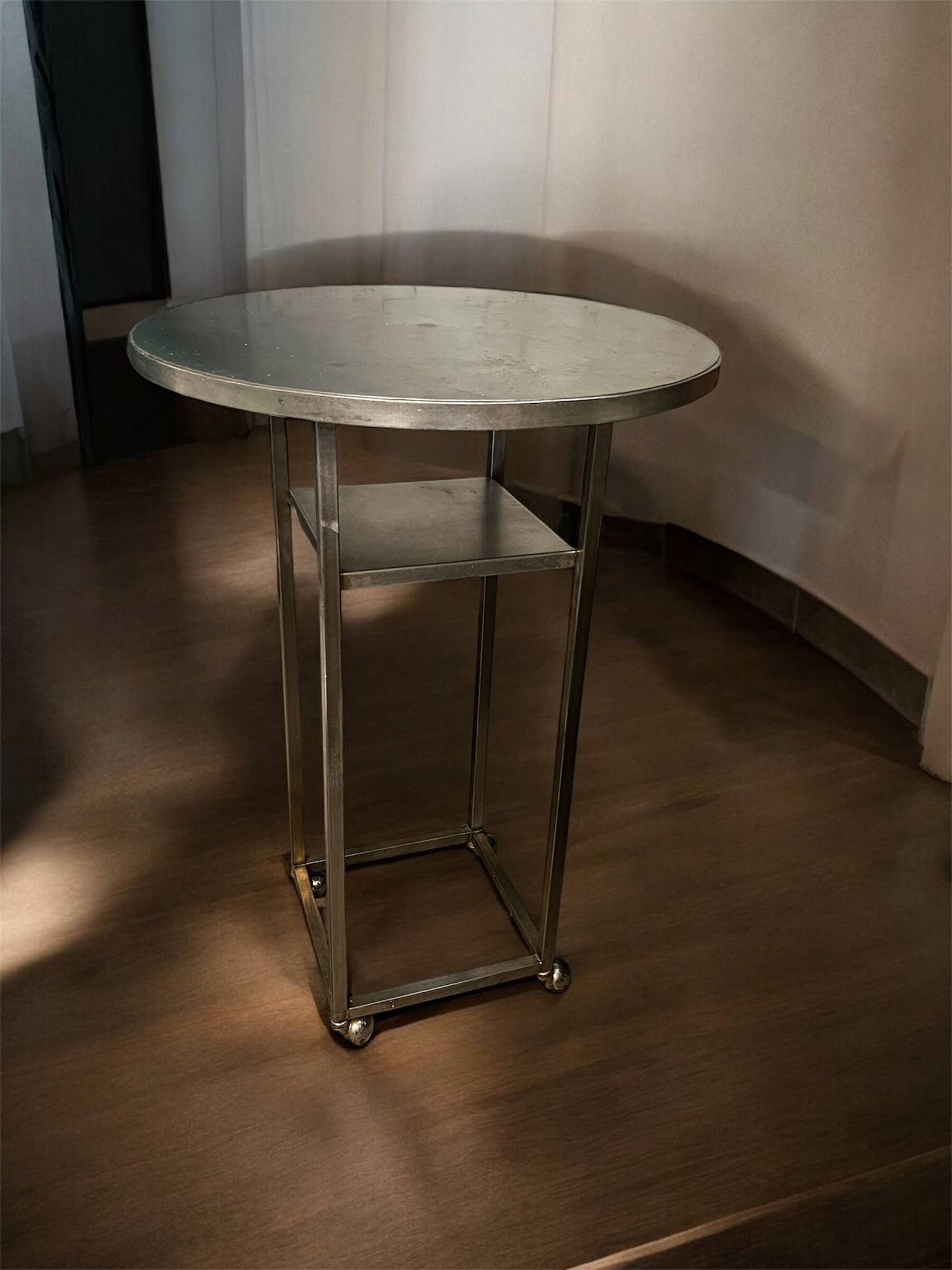 Reception table FAUCHON Paris – Solid stainless steel & Professional patina