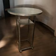 Reception table FAUCHON Paris – Solid stainless steel & Professional patina