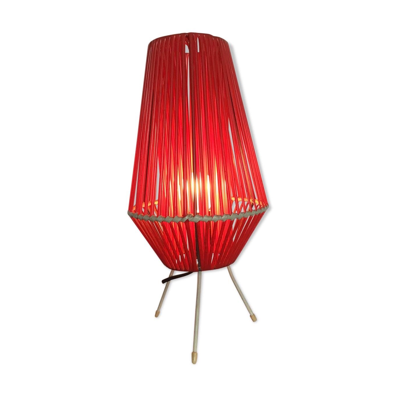 Vintage 60s scoubidou lamp