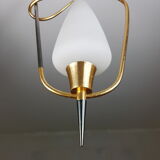 Black and gold chrome pin hanging lamp, 1950
