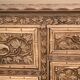 Carved solid Padouk chest of drawers 1950