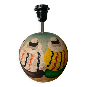 Vintage ball lamp - Arty style - hand-painted