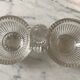 30s moulded glass salt shaker / salt pan