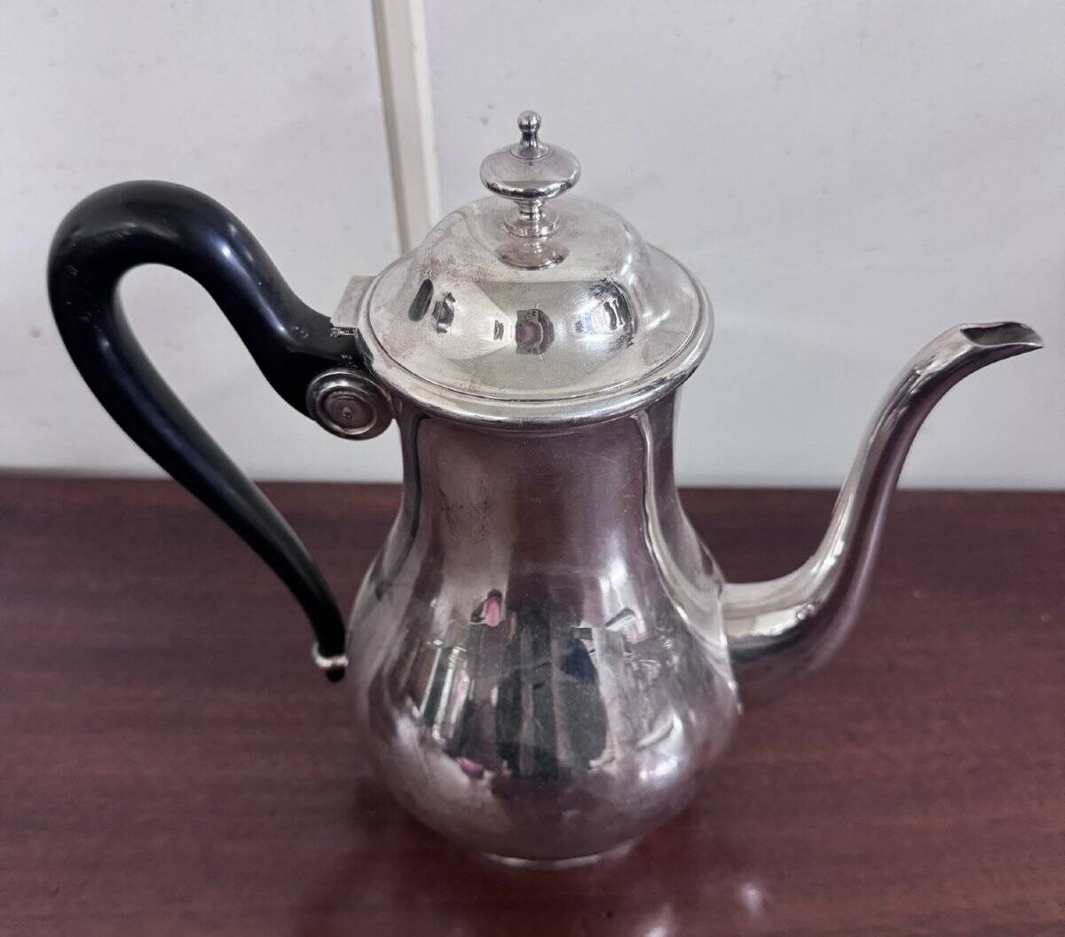 Empire style silver-plated chocolate pot