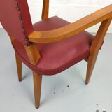 Vintage red bridge chair