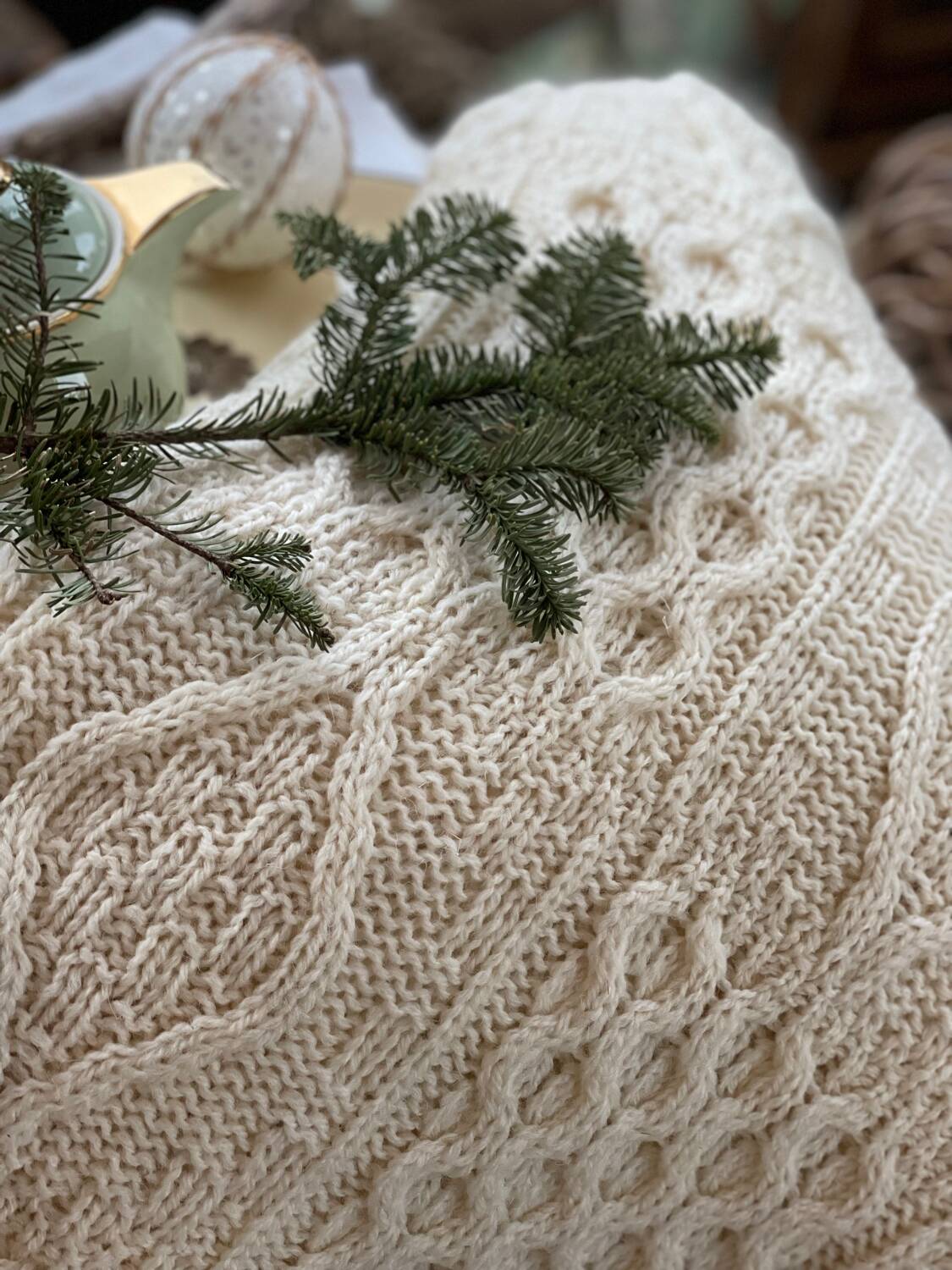 Pure natural wool English blanket