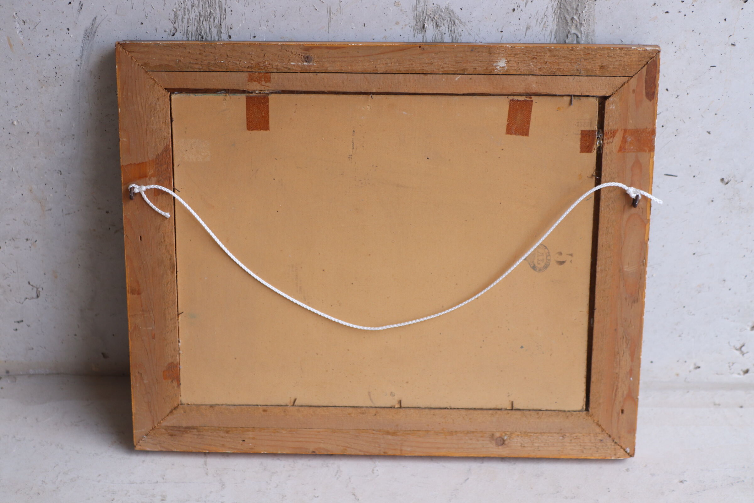 Oil on old landscape panel