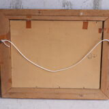 Oil on old landscape panel