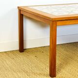 Scandinavian teak and ceramic coffee table, 1960s