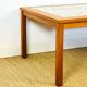 Scandinavian coffee table in teak and ceramic 1960