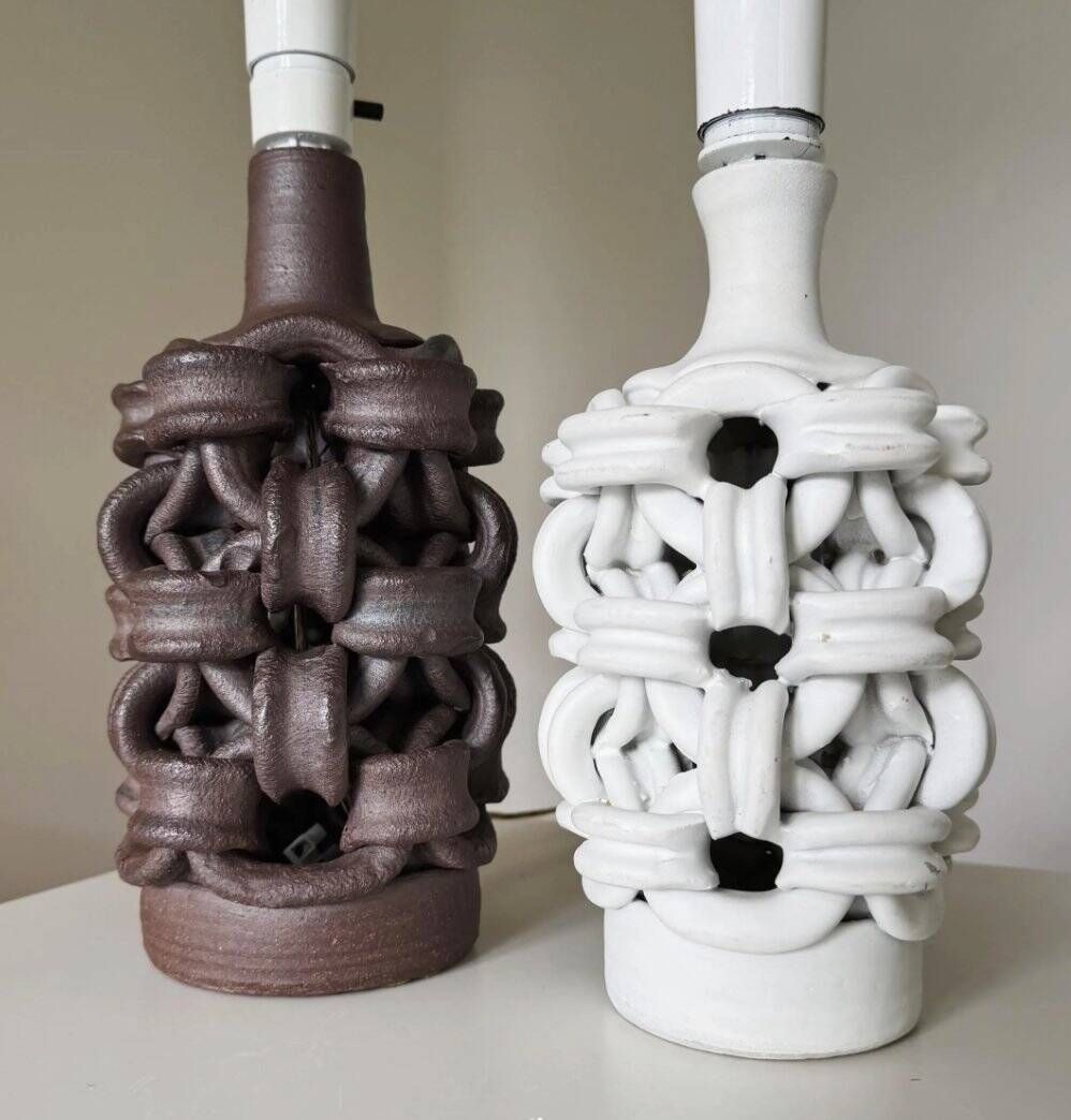 Danish studio pottery ceramic lamp, 1960s