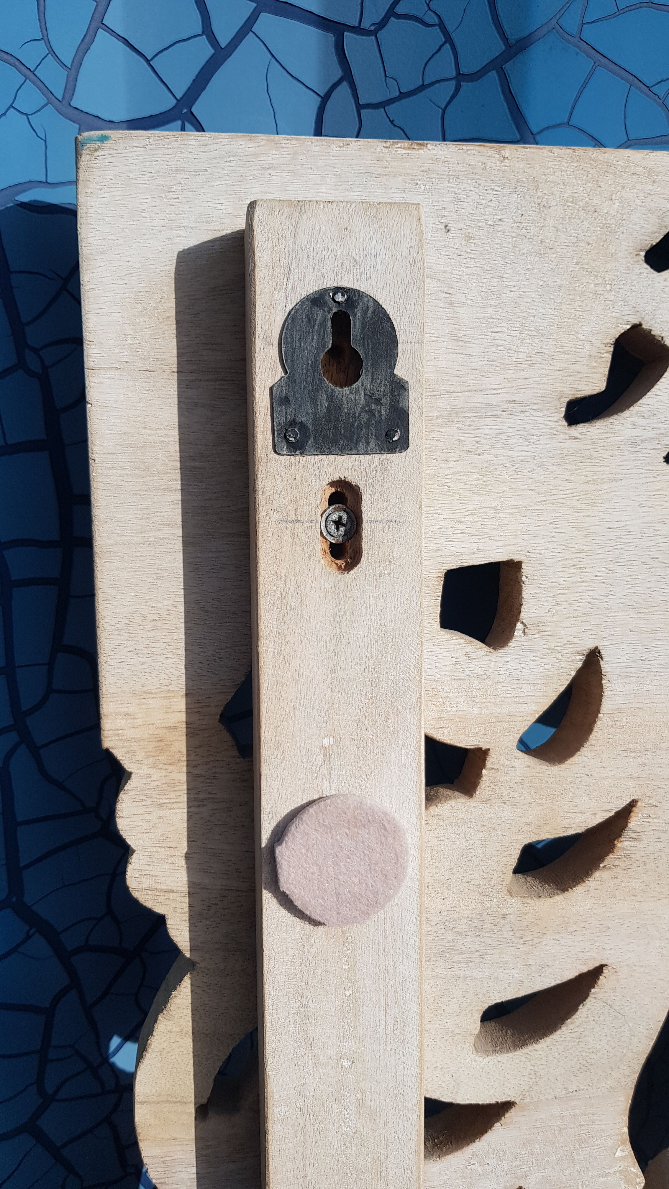 Carved mango headboard
