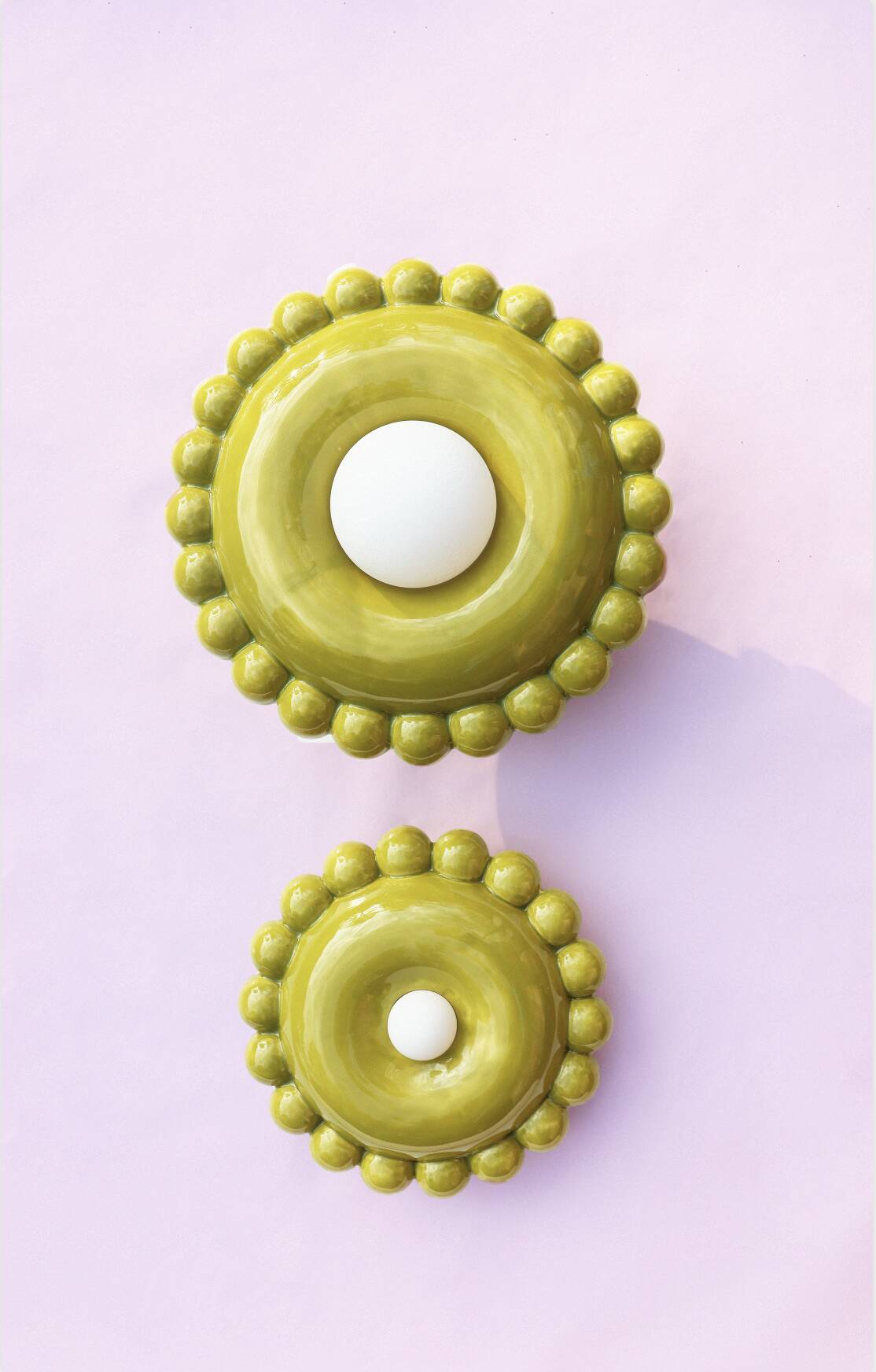 Luna Tall Lichen Green Wall Lamp
