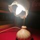 Retro lamp in brass and pink ceramic