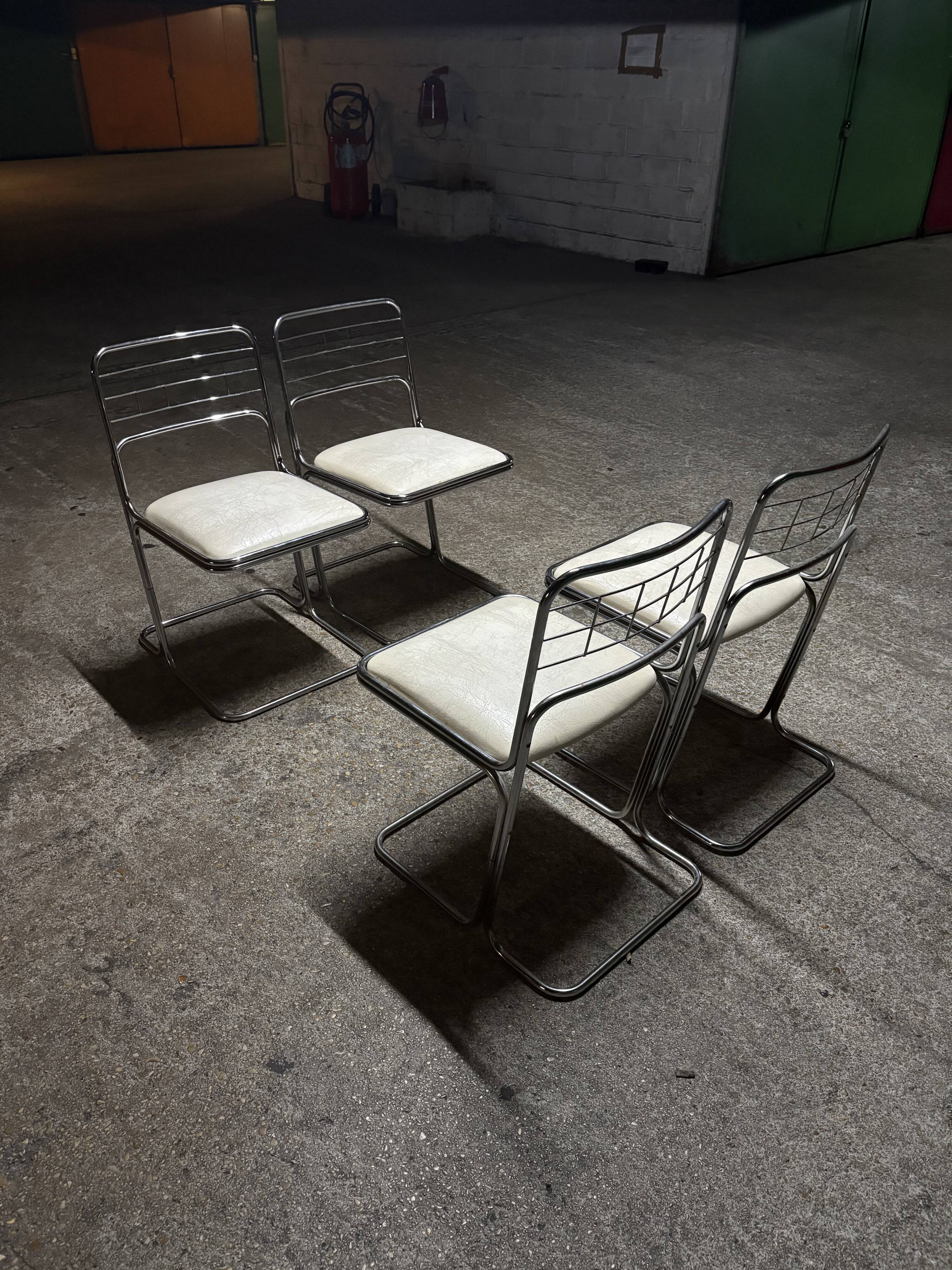 70's chrome chairs