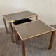 Series of 3 Belgo Chrom trundle tables from the 70s