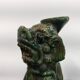 Pair of Foo Dog candle holders in ceramic, China 19th century