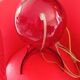 Dalu designer lamp in red transparent plastic. ¨By Vico Artemide.