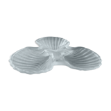 Empty cut molded glass pocket press decoration with three shells