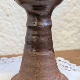 Vintage stoneware candlestick