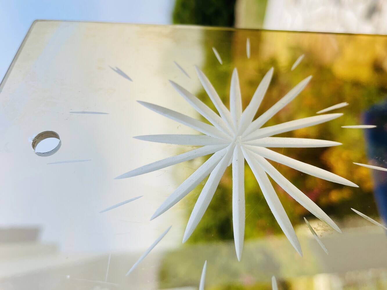 Mid Century wood hanging lamp wooden