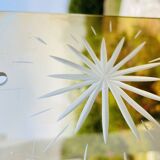 Mid Century wood hanging lamp wooden