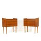 Pair Retro Vintage Danish Teak Bedside Tables Cabinets Drawers Mid Century 1970s