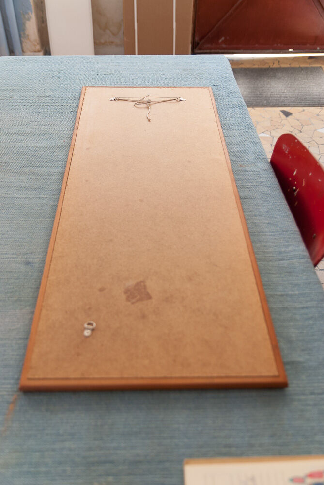 Scandinavian mirror in light teak