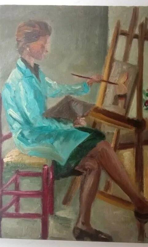 20th century Portrait of a Lady Painting