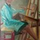20th century Portrait of a Lady Painting