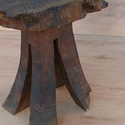 Brutalist oak stool