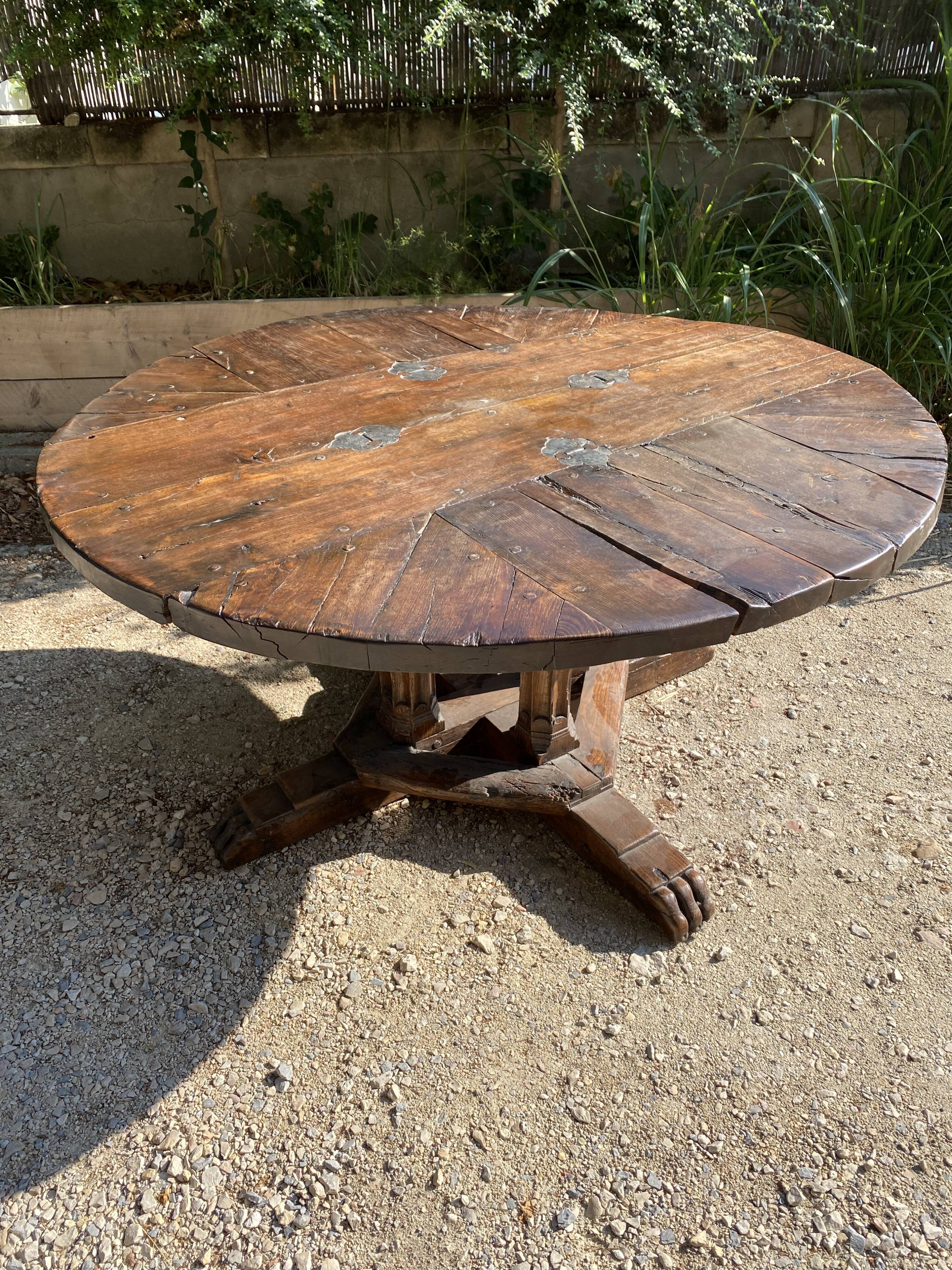 Medieval Gothic round table high period castle