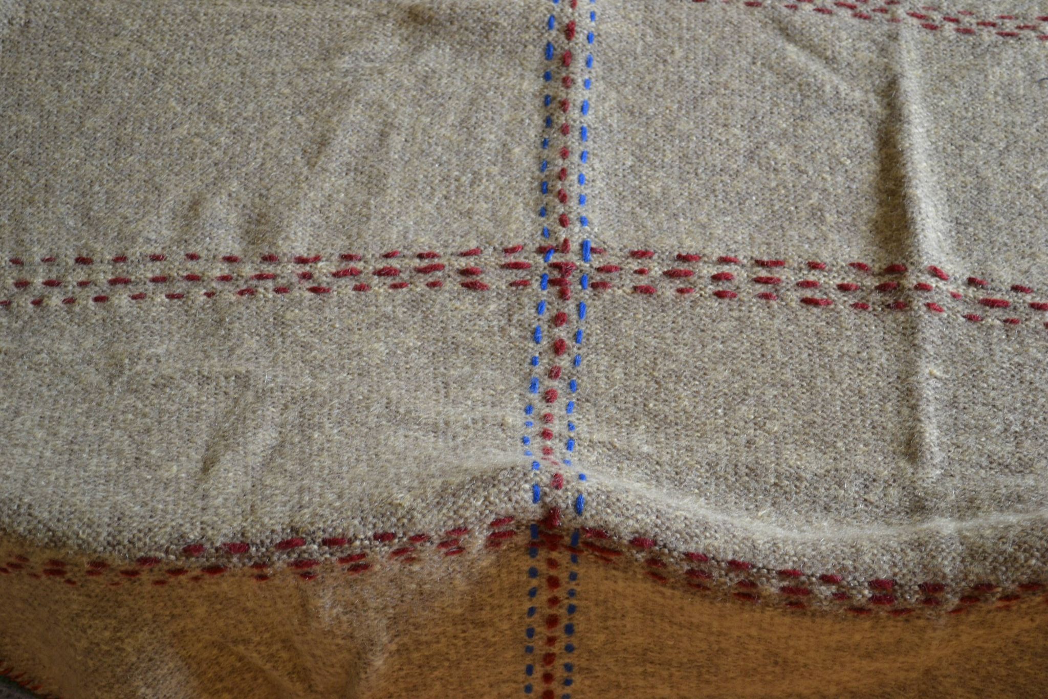 Vintage handmade pure wool blanket blanket