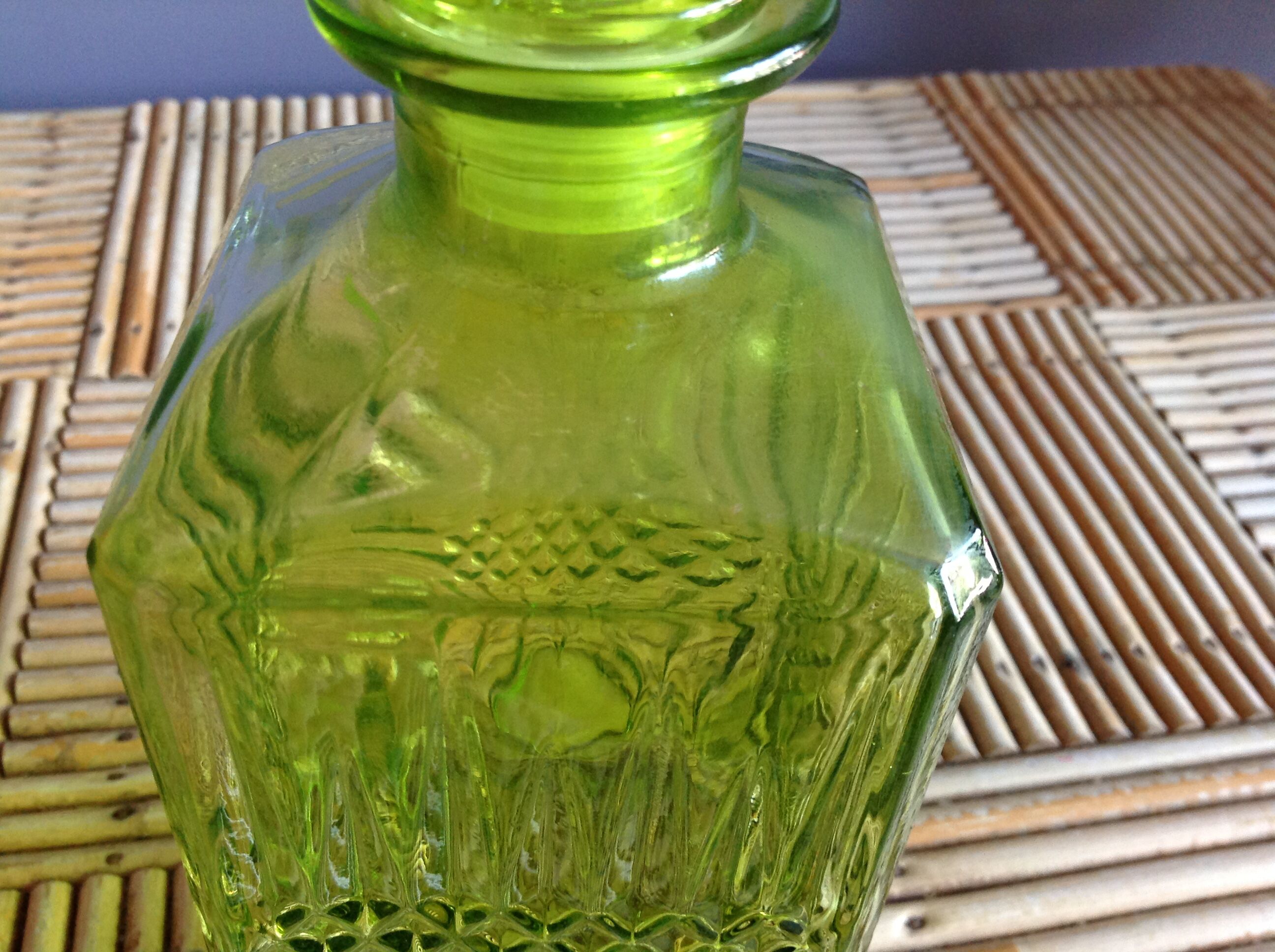 Vintage green carafe