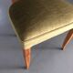 Chaises années 50 en velours vert bronze