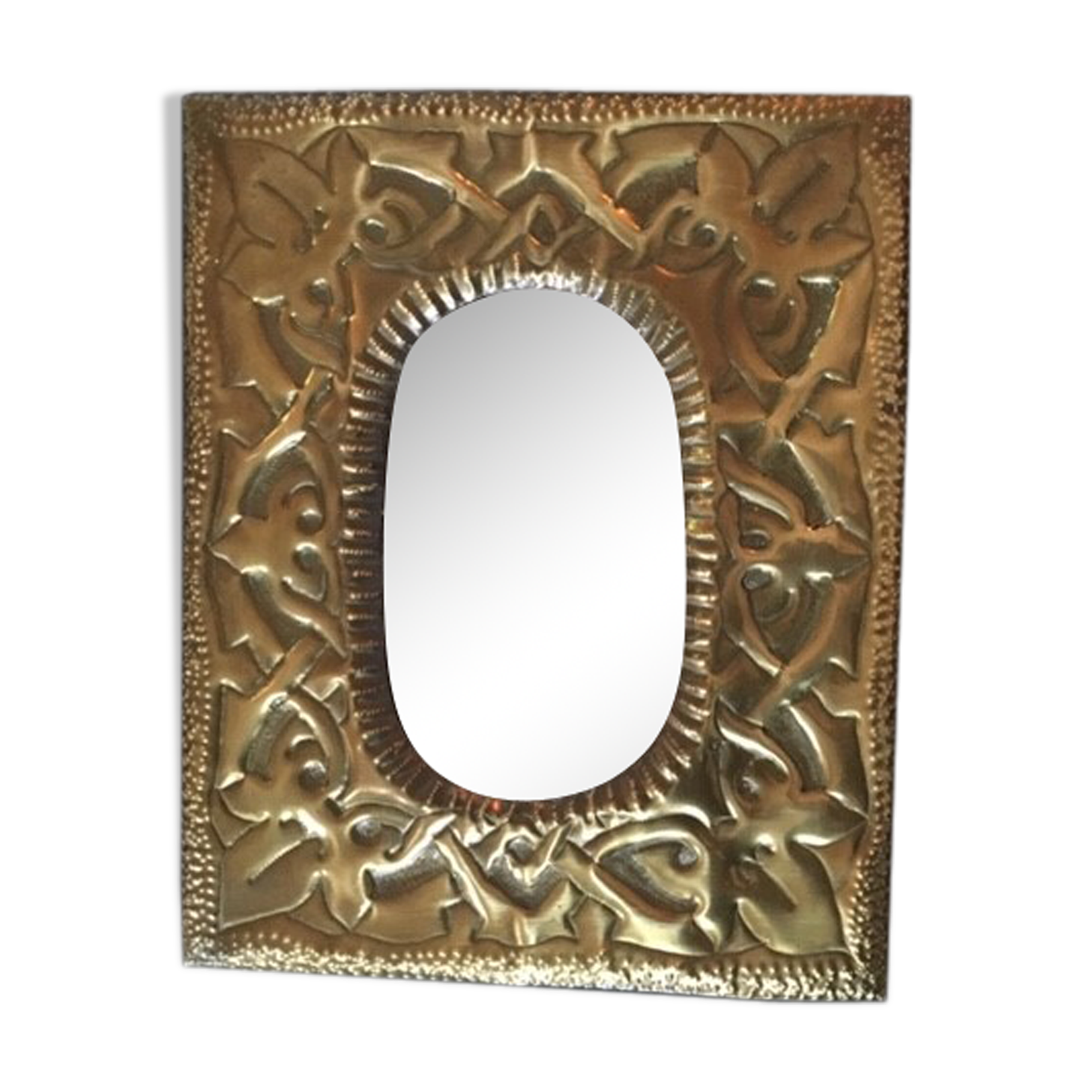 Brass mirror 21x89cm