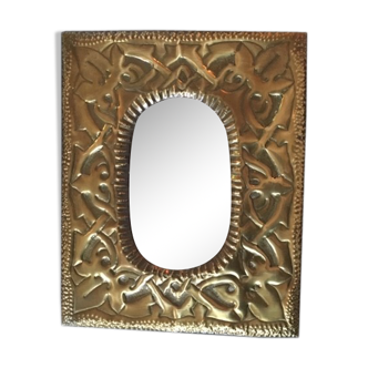 Brass mirror 21x89cm