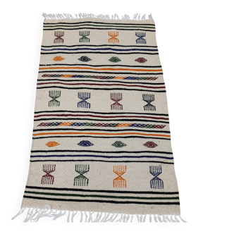 Handmade rug with Berber patterns