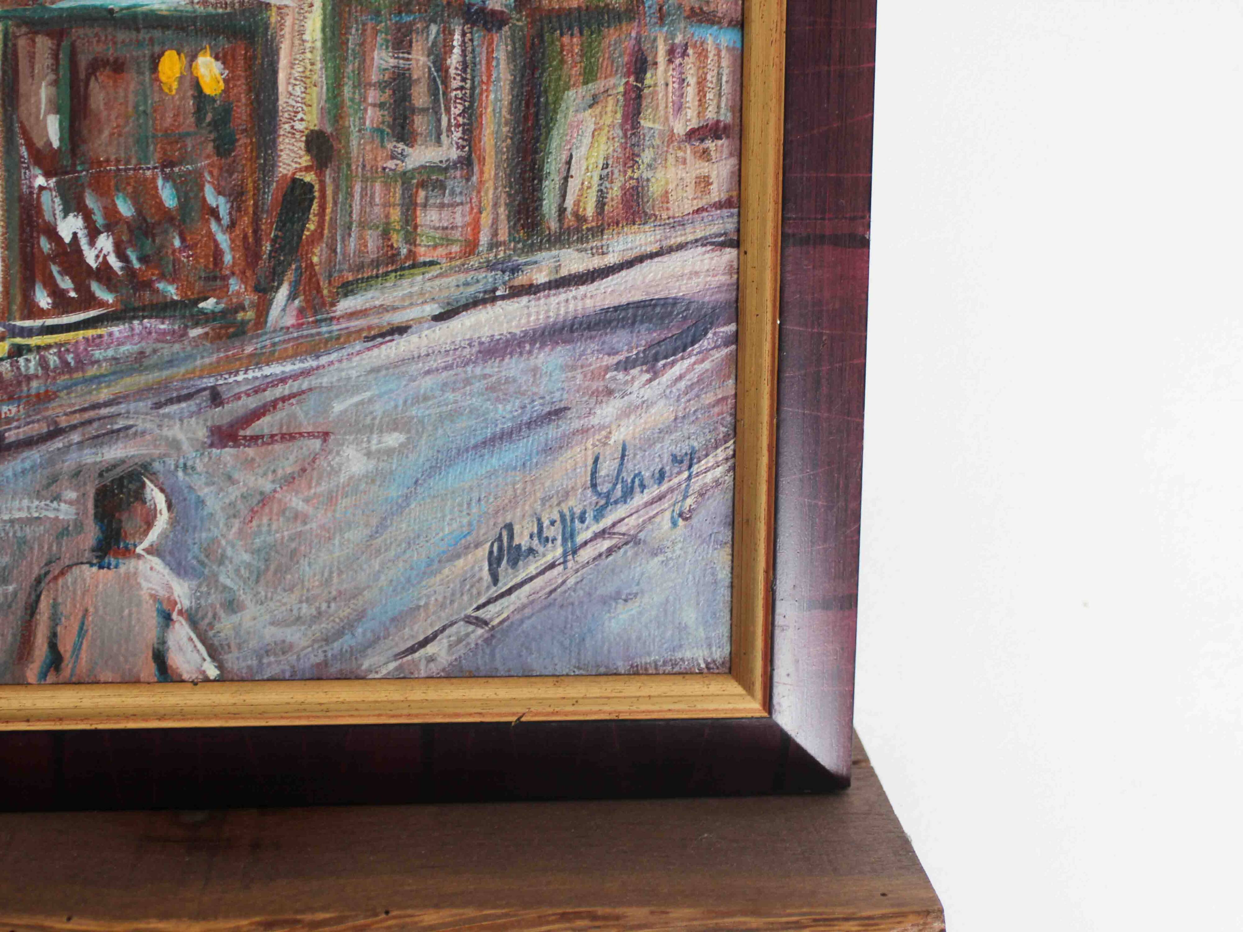 Oil on canvas - Village in France - Philippe Leroy