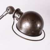 Metal desk lamp, Industrial style with two articulated arms by Jean-Louis Domecq for Jieldé.