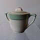 Old mint green sugar bowl from Moulin des Loups, model "Gondé", in good condition.