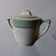Old mint green sugar bowl from Moulin des Loups, model "Gondé", in good condition.