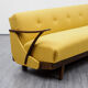50s convertible sofa, refurbished, yellow