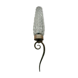 70s molded glass wall lamp