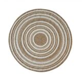 Natural beige jute round rug 70cm