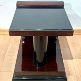 Pair of Art Deco Side Tables, Rosewood, Ebonized and Glass, France, circa 1930