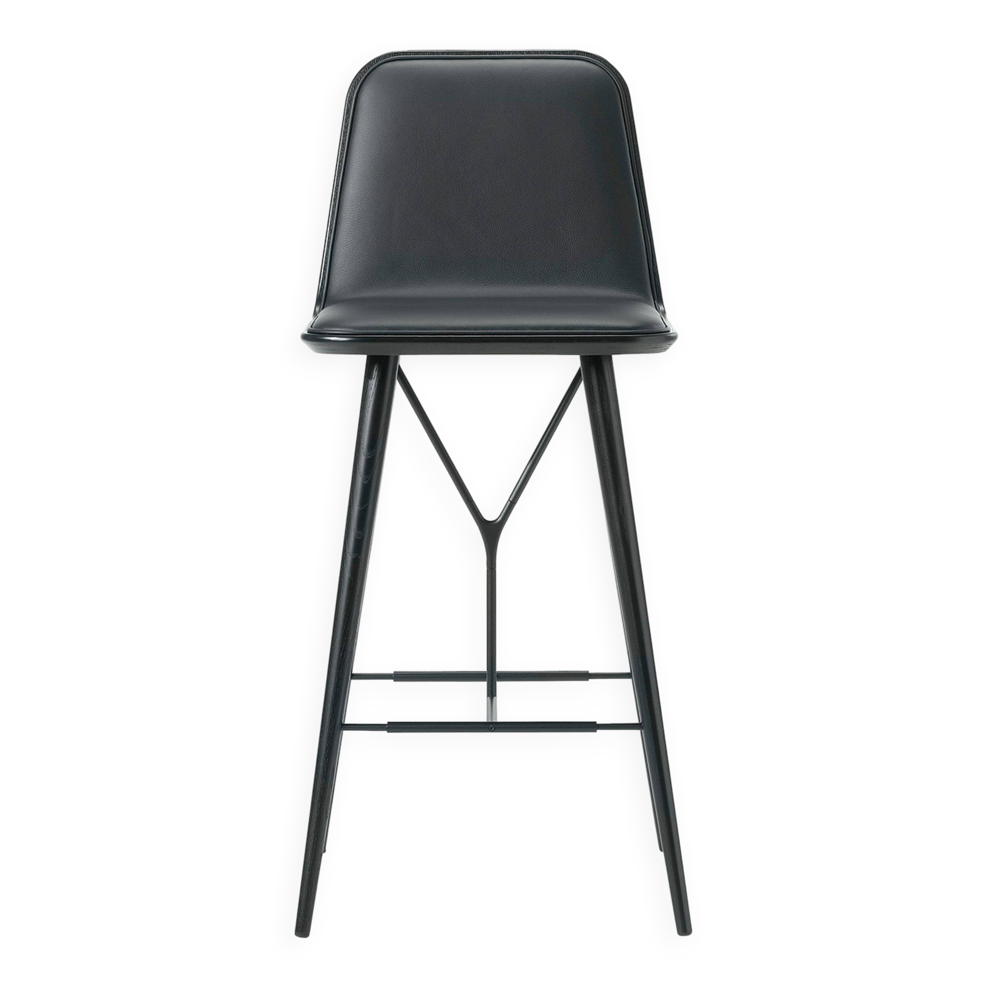 Tabourets cuir noir Fredericia