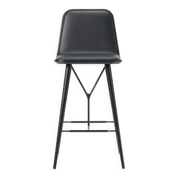 Tabourets cuir noir Fredericia — Beyit