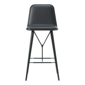 Fredericia black leather stools